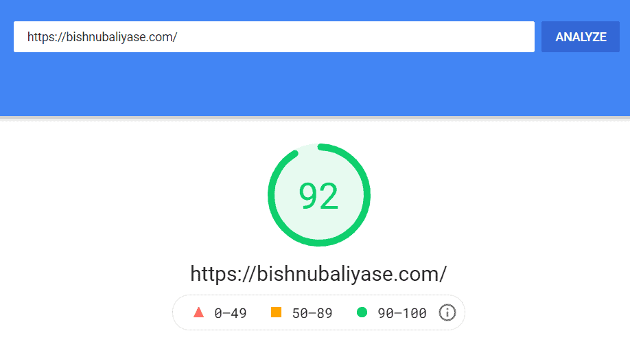 pagespeed test for SEO